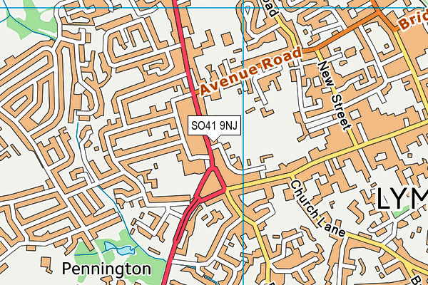 SO41 9NJ map - OS VectorMap District (Ordnance Survey)