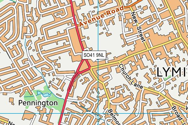 SO41 9NL map - OS VectorMap District (Ordnance Survey)