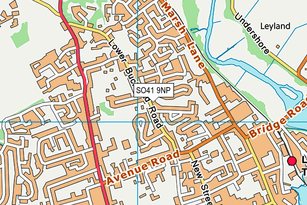 SO41 9NP map - OS VectorMap District (Ordnance Survey)