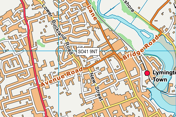 SO41 9NT map - OS VectorMap District (Ordnance Survey)