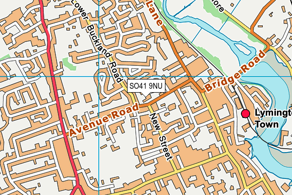 SO41 9NU map - OS VectorMap District (Ordnance Survey)