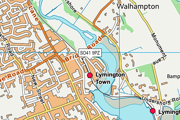SO41 9PZ map - OS VectorMap District (Ordnance Survey)