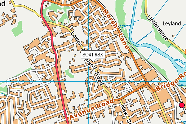 SO41 9SX map - OS VectorMap District (Ordnance Survey)