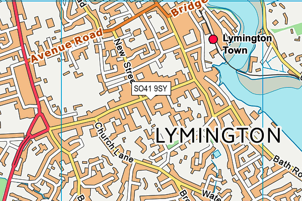 SO41 9SY map - OS VectorMap District (Ordnance Survey)