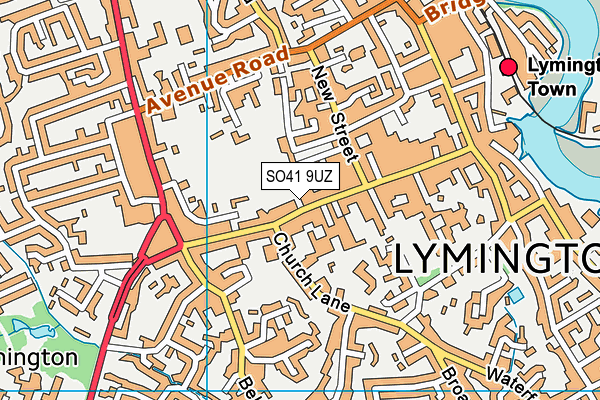 SO41 9UZ map - OS VectorMap District (Ordnance Survey)