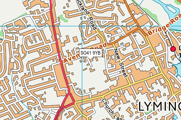 SO41 9YB map - OS VectorMap District (Ordnance Survey)