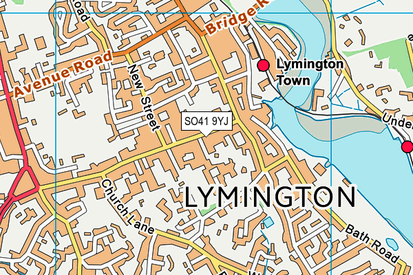 SO41 9YJ map - OS VectorMap District (Ordnance Survey)