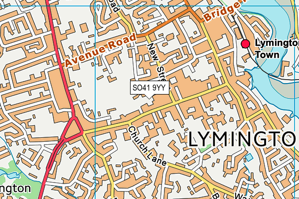 SO41 9YY map - OS VectorMap District (Ordnance Survey)