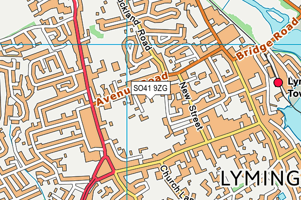 SO41 9ZG map - OS VectorMap District (Ordnance Survey)