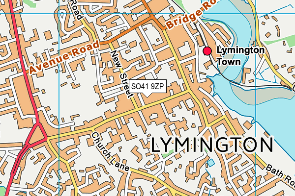 SO41 9ZP map - OS VectorMap District (Ordnance Survey)