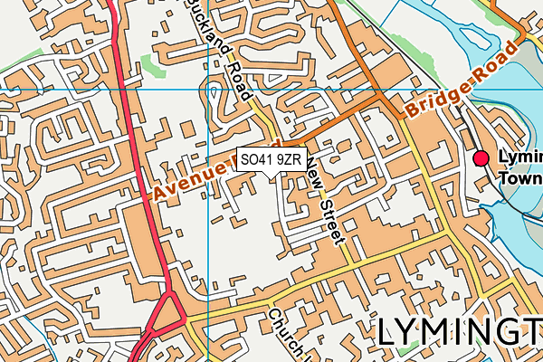 SO41 9ZR map - OS VectorMap District (Ordnance Survey)