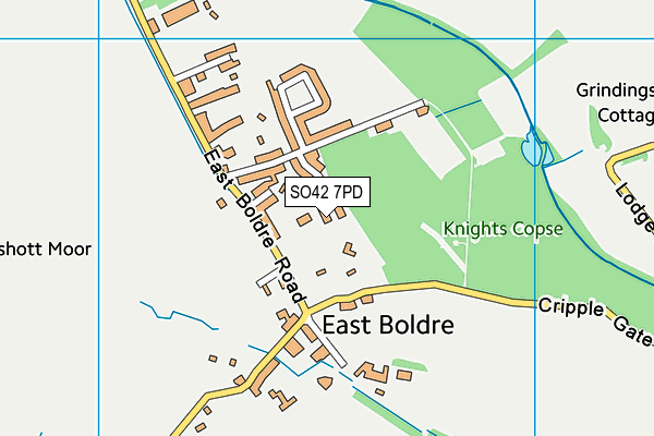 SO42 7PD map - OS VectorMap District (Ordnance Survey)