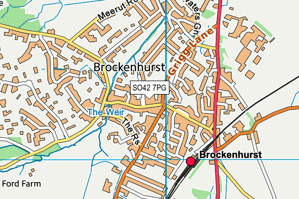 SO42 7PG map - OS VectorMap District (Ordnance Survey)