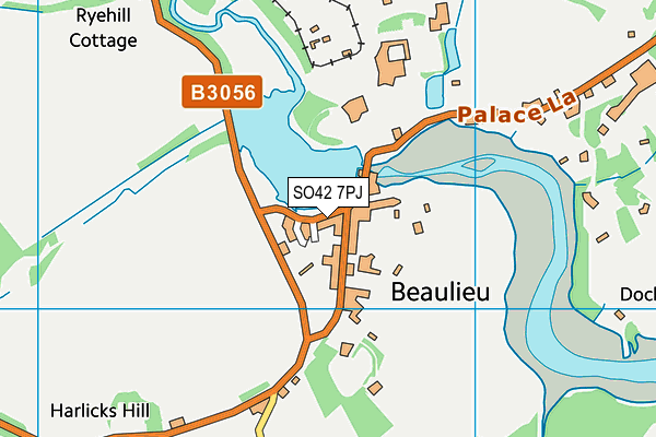 SO42 7PJ map - OS VectorMap District (Ordnance Survey)