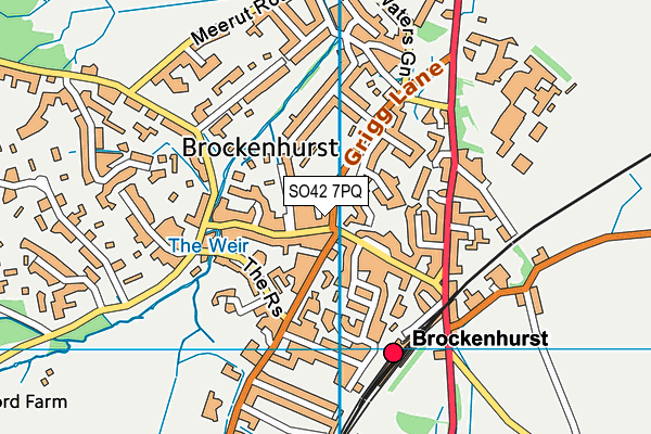 SO42 7PQ map - OS VectorMap District (Ordnance Survey)