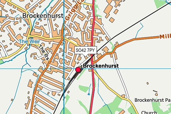 SO42 7PY map - OS VectorMap District (Ordnance Survey)