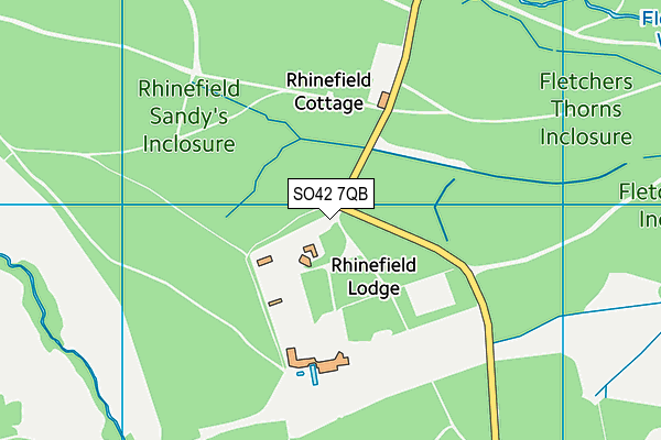 Rhinefield Health Club map (SO42 7QB) - OS VectorMap District (Ordnance Survey)