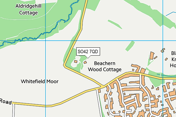 SO42 7QD map - OS VectorMap District (Ordnance Survey)