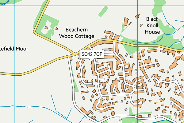 SO42 7QF map - OS VectorMap District (Ordnance Survey)