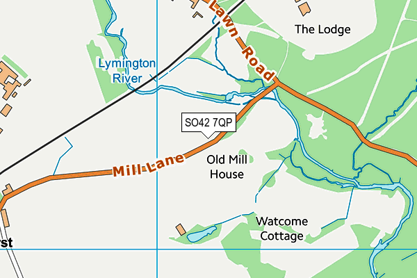 SO42 7QP map - OS VectorMap District (Ordnance Survey)