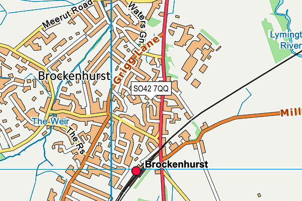 SO42 7QQ map - OS VectorMap District (Ordnance Survey)