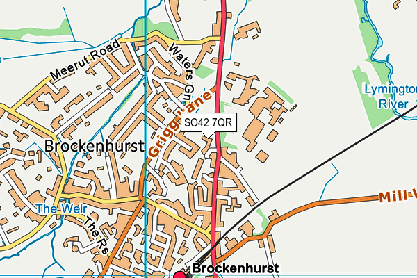 SO42 7QR map - OS VectorMap District (Ordnance Survey)