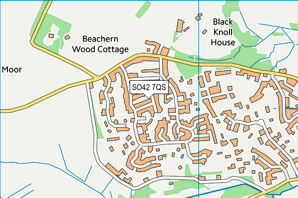 SO42 7QS map - OS VectorMap District (Ordnance Survey)