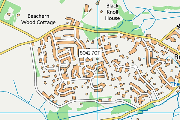 SO42 7QT map - OS VectorMap District (Ordnance Survey)