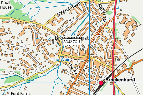 SO42 7QU map - OS VectorMap District (Ordnance Survey)