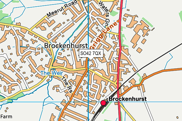SO42 7QX map - OS VectorMap District (Ordnance Survey)