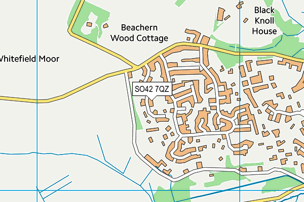 SO42 7QZ map - OS VectorMap District (Ordnance Survey)