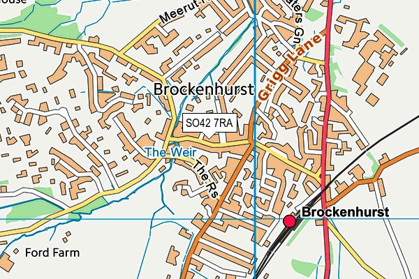 SO42 7RA map - OS VectorMap District (Ordnance Survey)