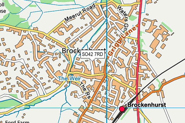 SO42 7RD map - OS VectorMap District (Ordnance Survey)