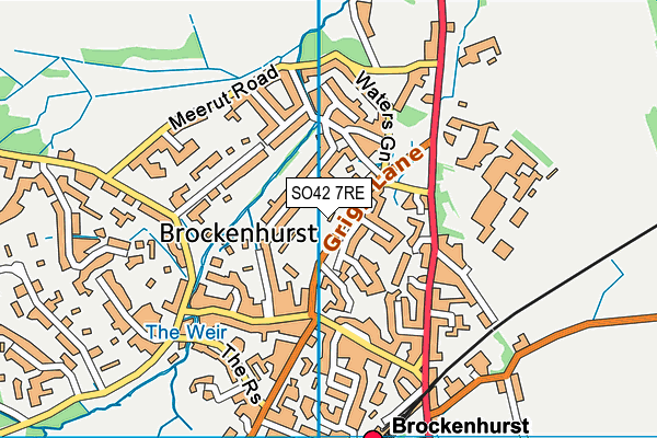 SO42 7RE map - OS VectorMap District (Ordnance Survey)