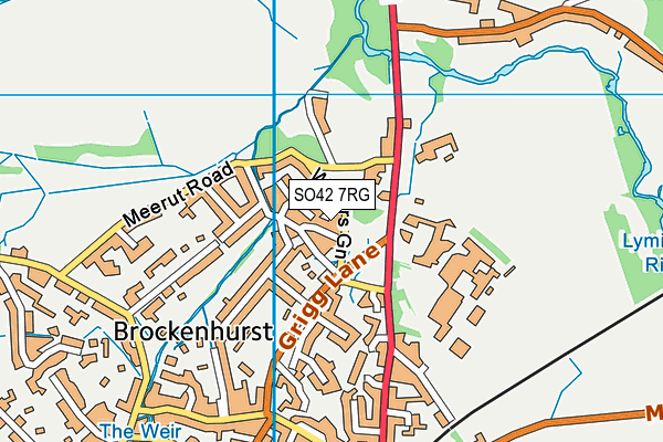 SO42 7RG map - OS VectorMap District (Ordnance Survey)