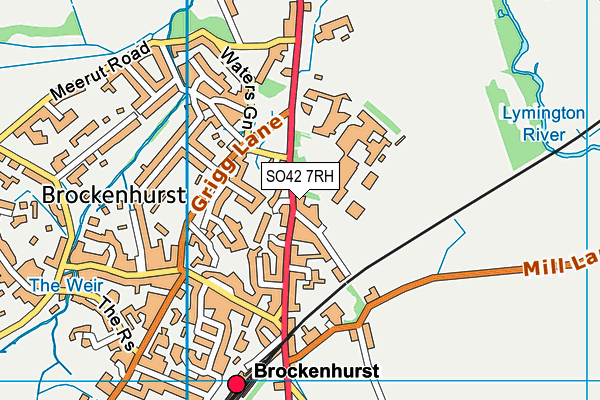 Sen Spa map (SO42 7RH) - OS VectorMap District (Ordnance Survey)