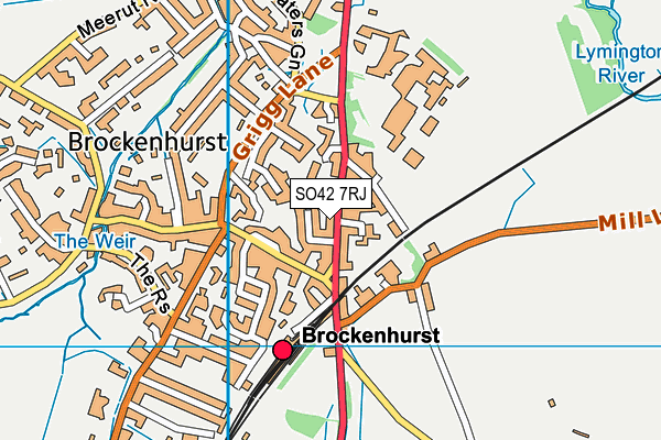 SO42 7RJ map - OS VectorMap District (Ordnance Survey)