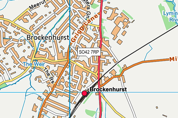 SO42 7RP map - OS VectorMap District (Ordnance Survey)