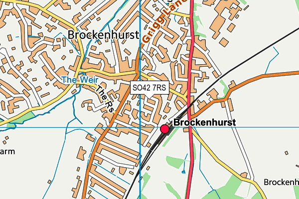 SO42 7RS map - OS VectorMap District (Ordnance Survey)