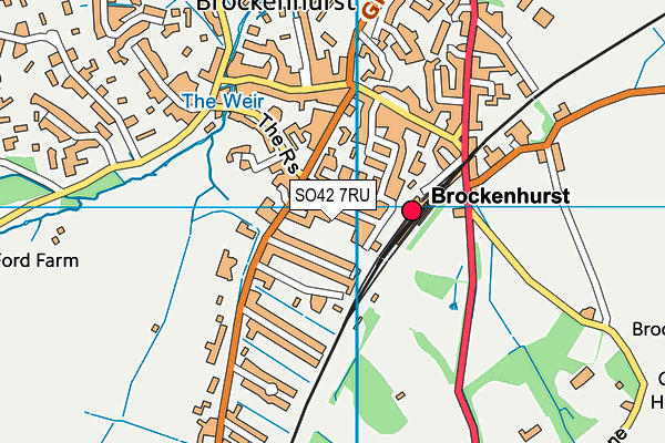 SO42 7RU map - OS VectorMap District (Ordnance Survey)