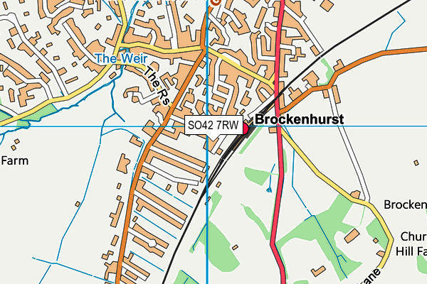 SO42 7RW map - OS VectorMap District (Ordnance Survey)