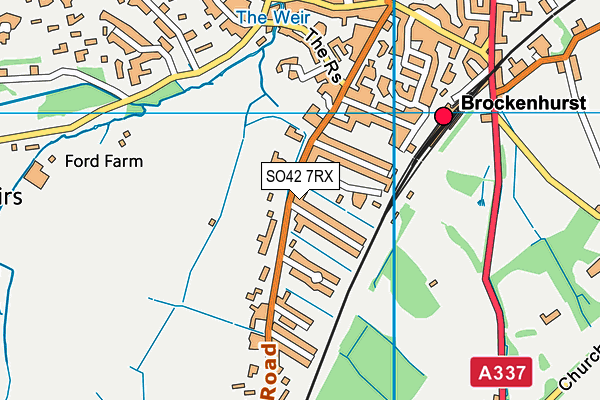 Brockenhurst Church of England Primary School & Pre-School map (SO42 7RX) - OS VectorMap District (Ordnance Survey)