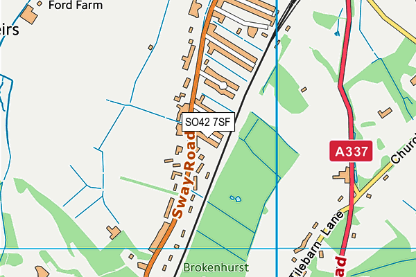 SO42 7SF map - OS VectorMap District (Ordnance Survey)