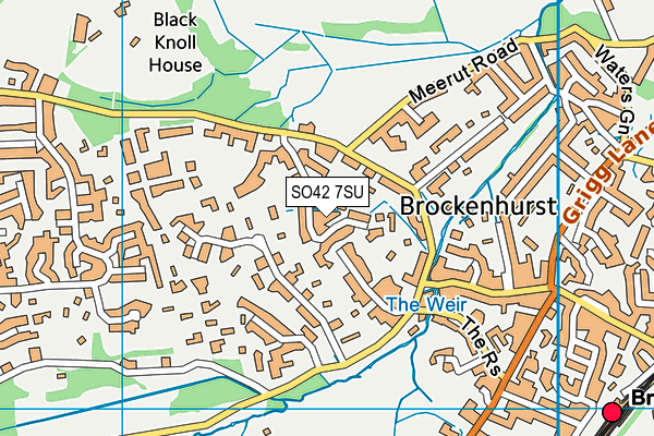 SO42 7SU map - OS VectorMap District (Ordnance Survey)