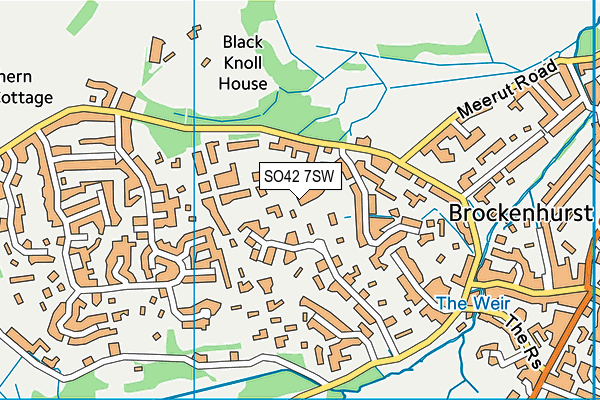 SO42 7SW map - OS VectorMap District (Ordnance Survey)