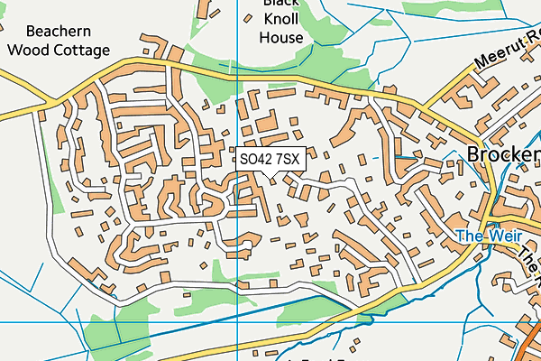 SO42 7SX map - OS VectorMap District (Ordnance Survey)