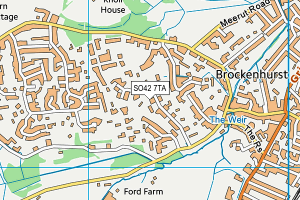 SO42 7TA map - OS VectorMap District (Ordnance Survey)