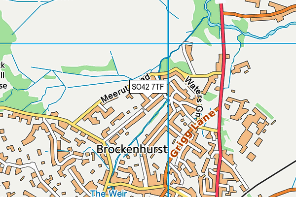 SO42 7TF map - OS VectorMap District (Ordnance Survey)