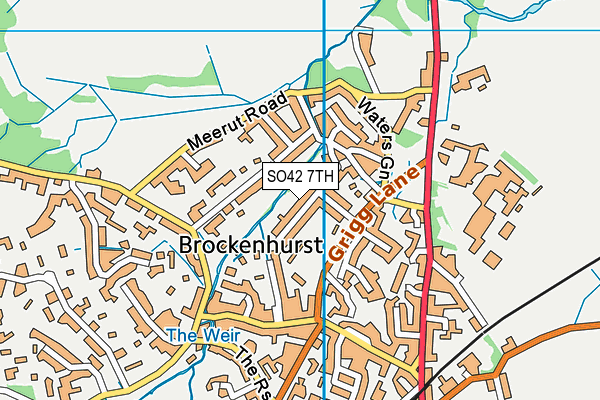 SO42 7TH map - OS VectorMap District (Ordnance Survey)