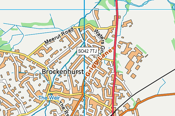 SO42 7TJ map - OS VectorMap District (Ordnance Survey)